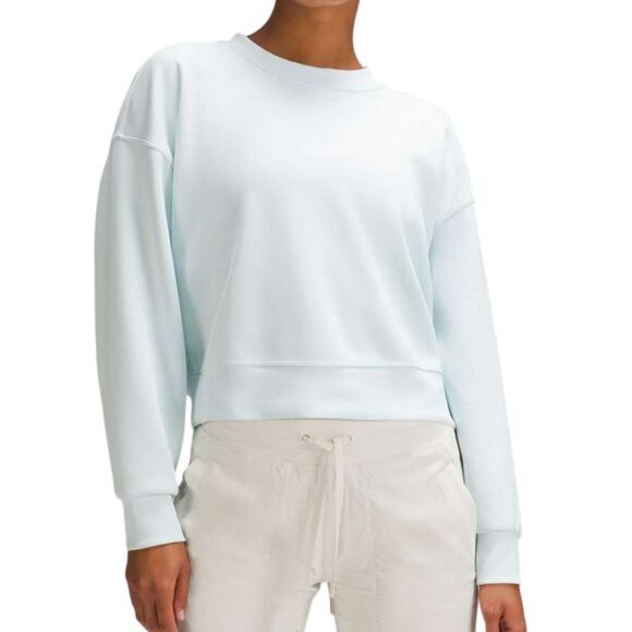 Lululemon Softstreme Perfectly Oversized Cropped Crew *Sheer Blue - Picture 1 of 9
